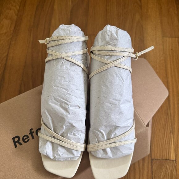 Reformation | Alice Heeled Sandal | Size 6 | Brand New | Almond Color - Picture 2 of 4